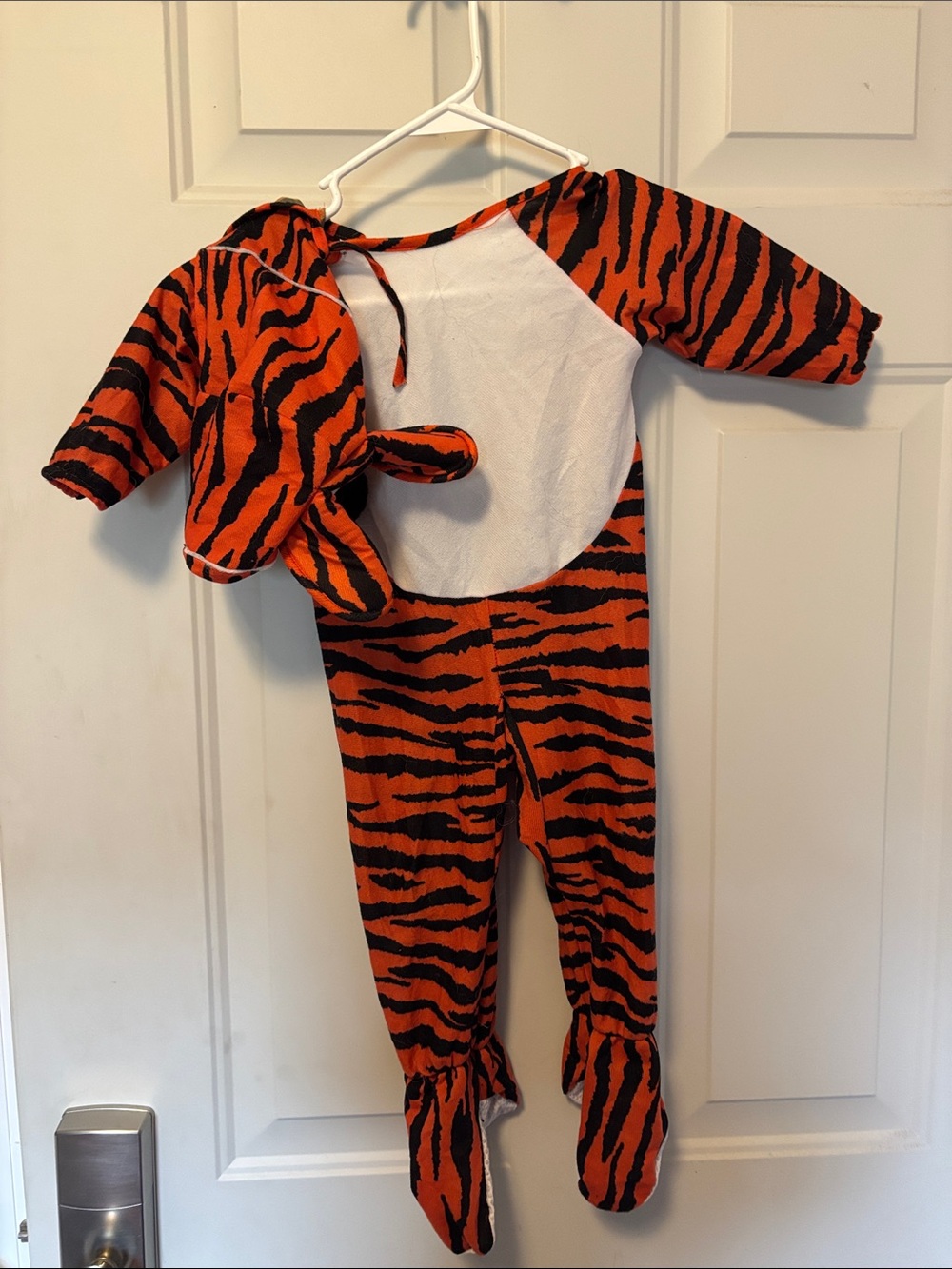 Orange Tiger Kids One-Piece Costume with Hood